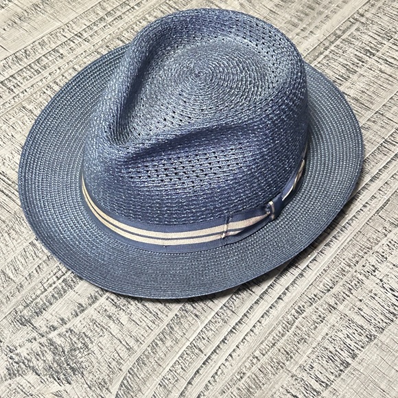 Stetson Nantucket Blue Straw Hat - Picture 2 of 11